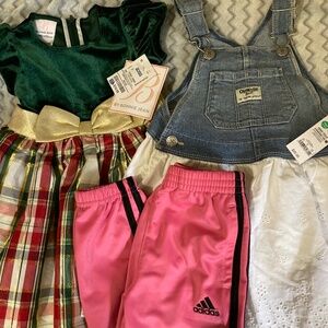 Girls size 3 dresses and Adidas jog pants